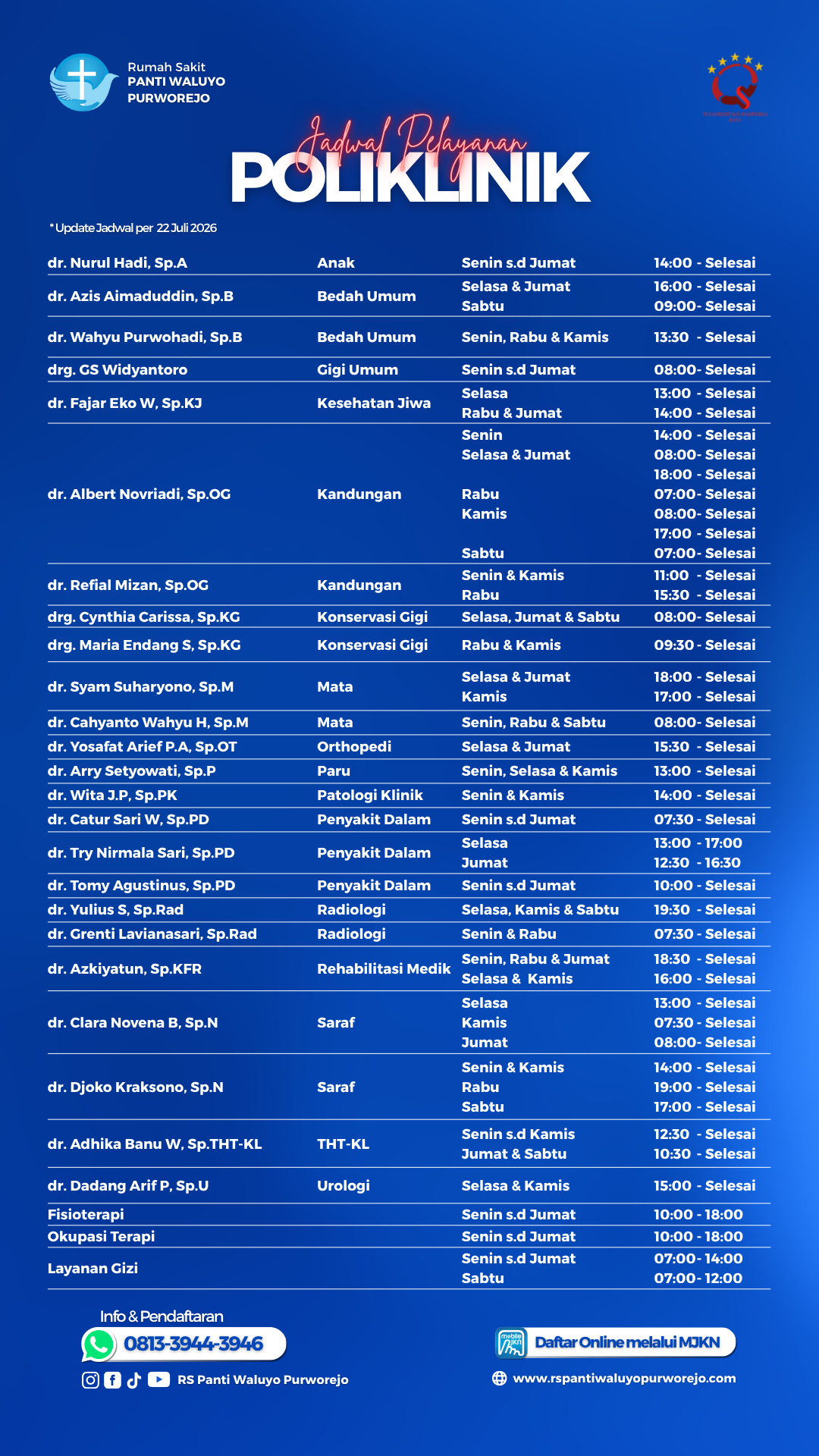 JADWAL DOKTER